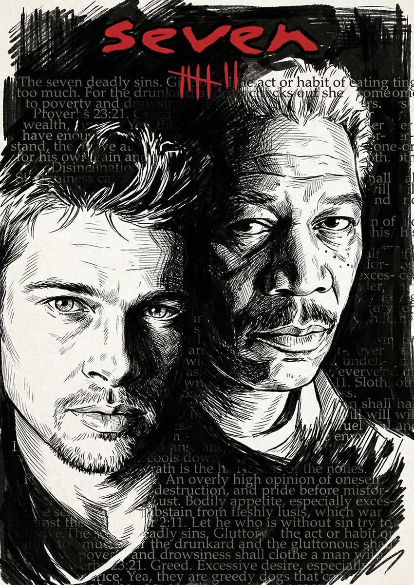 Se7en Movie Poster Canvas Print & Poster Wall Art - AI PRINT LAB